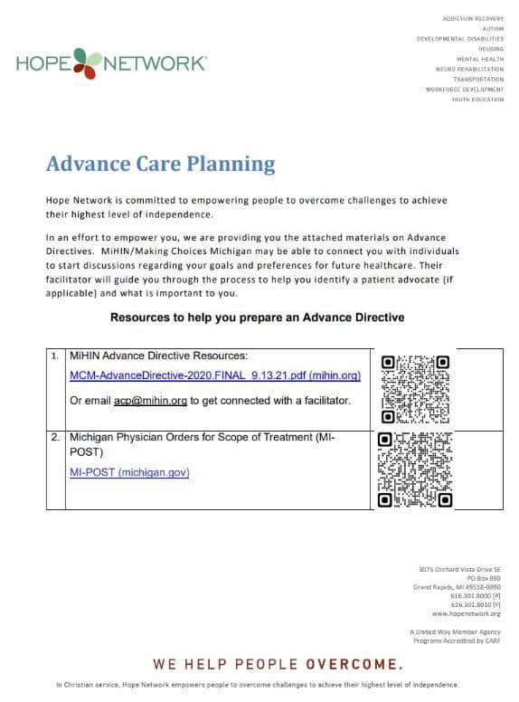 BHS advance directive thumbnail
