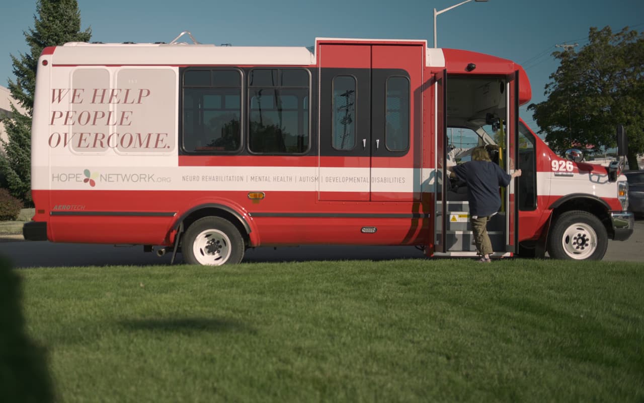 Stepping Onto Bus